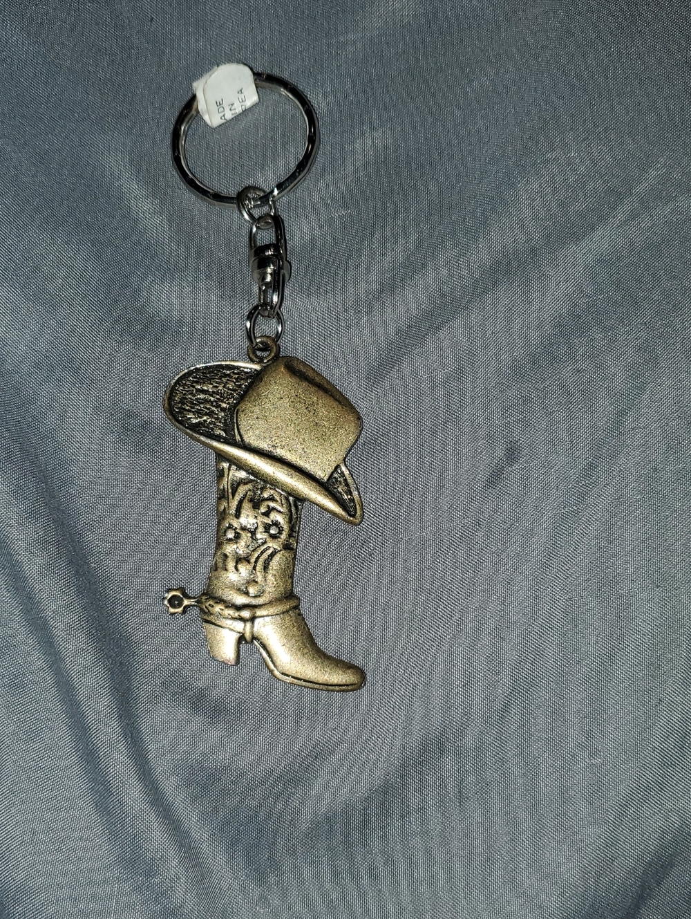 Bronze Cowboy Boot & Hat Keychain - Women Accessories